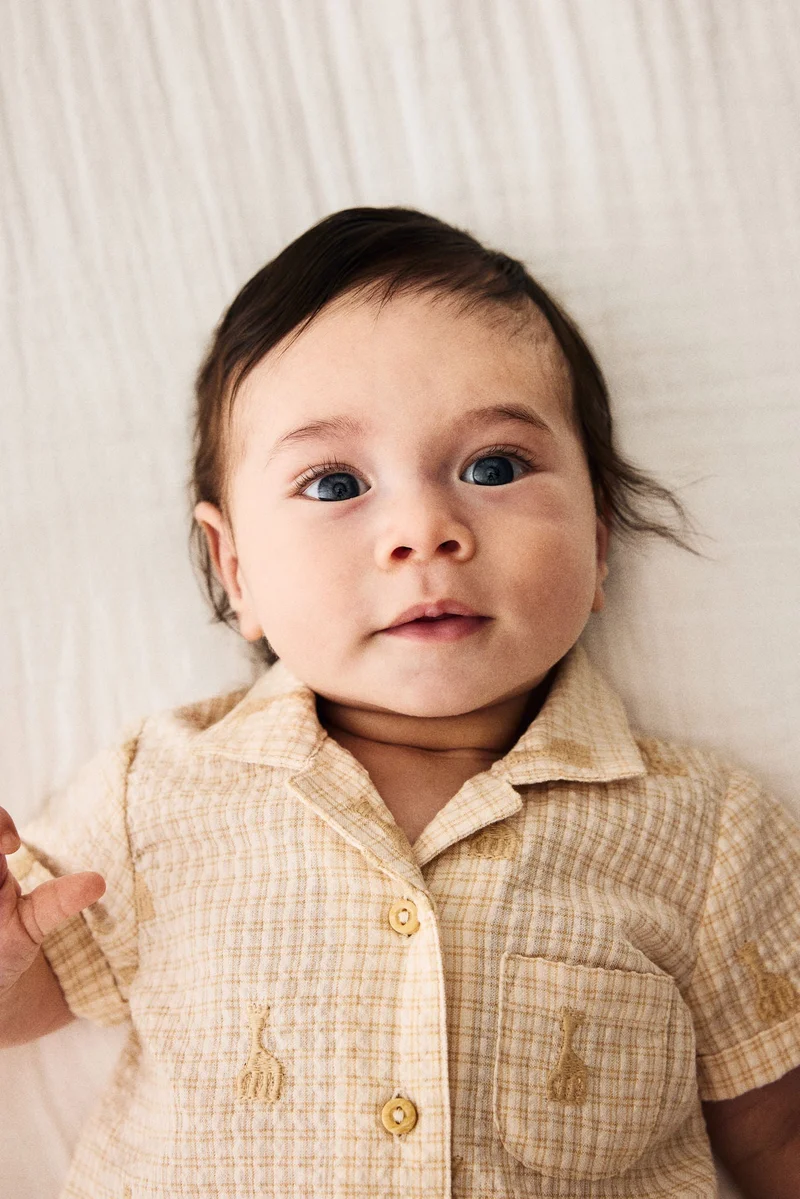 H&M 2-piece cotton seersucker set
