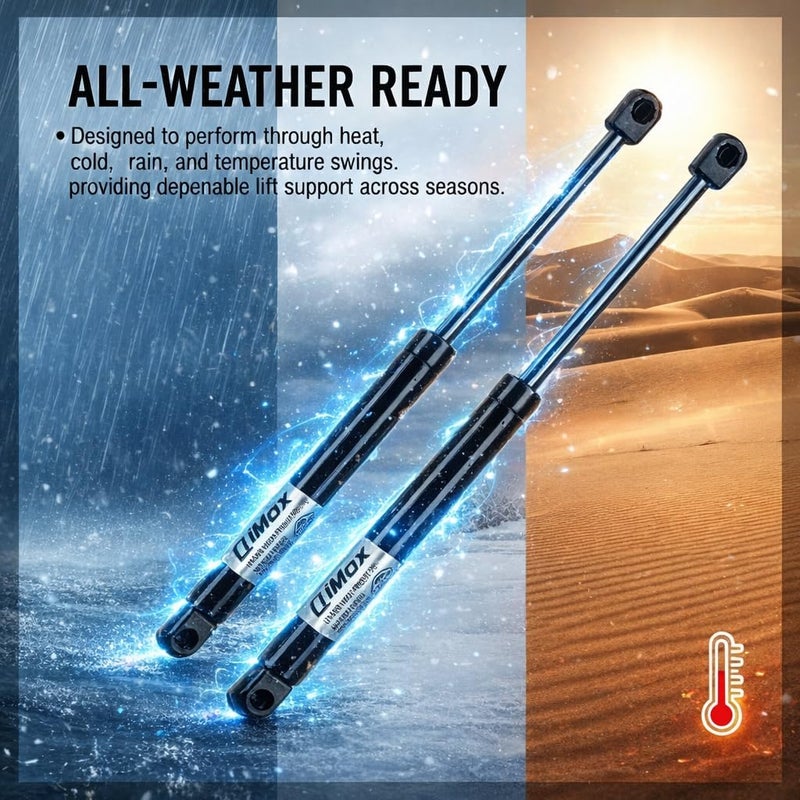 QiMox Qty (1) Hood Struts Bonnet Lift Supports Shocks Compatible with Lexus RX350 / RX400h/ RX450h 2007 2008 2009 Sport Utility OE# 534400, 6344049155, 6361, C95664 - Image 5