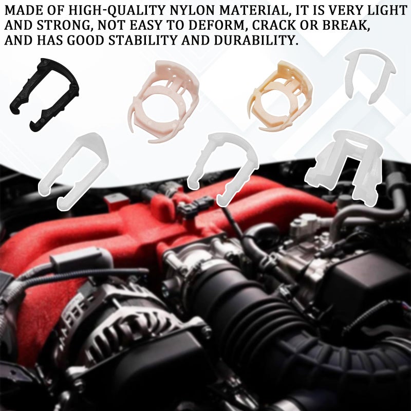 HHZL Fuel Line Retainer Clips, 3/8" & 5/16" Durable Nylon Gas Tank Repair Kit, 7 Size Fuel Line Retaining Clamp Assortment Replacement Kit Compatible with Ford, GM, Chrysler (70PCS) - Image 3
