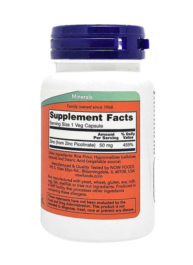 now Zinc Picolinate 50 mg Capsules 60's  - Image 3