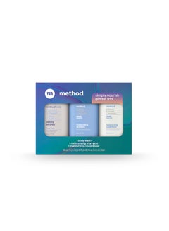 Method Method Body Wash and Hair Care Gift Set, Simply Nourish, 3.4 oz Travel Size Bottles  - Image 1