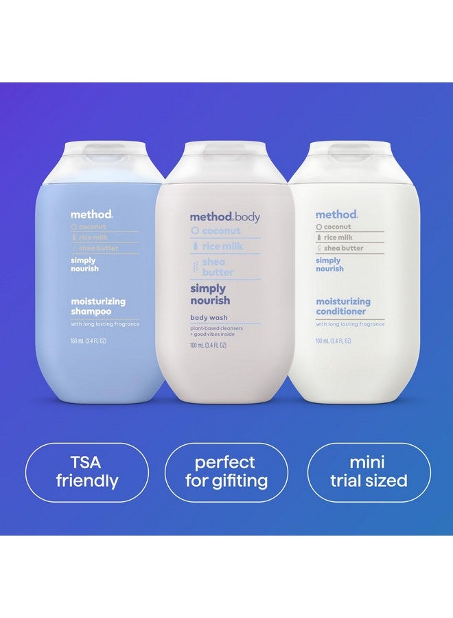 Method Body Wash and Hair Care Gift Set, Simply Nourish, 3.4 oz Travel Size Bottles - Image 4