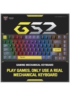 onikuma G52 82 Keys Wired Gaming 75% KeyboardMechanical Keyboard Brown Switch RGB Backlit Suitable RGB Gaming KeyboardDetachable USB-C Cable, Support Win/Mac OS  - Image 2