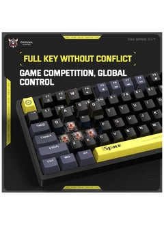 onikuma G52 82 Keys Wired Gaming 75% KeyboardMechanical Keyboard Brown Switch RGB Backlit Suitable RGB Gaming KeyboardDetachable USB-C Cable, Support Win/Mac OS  - Image 4