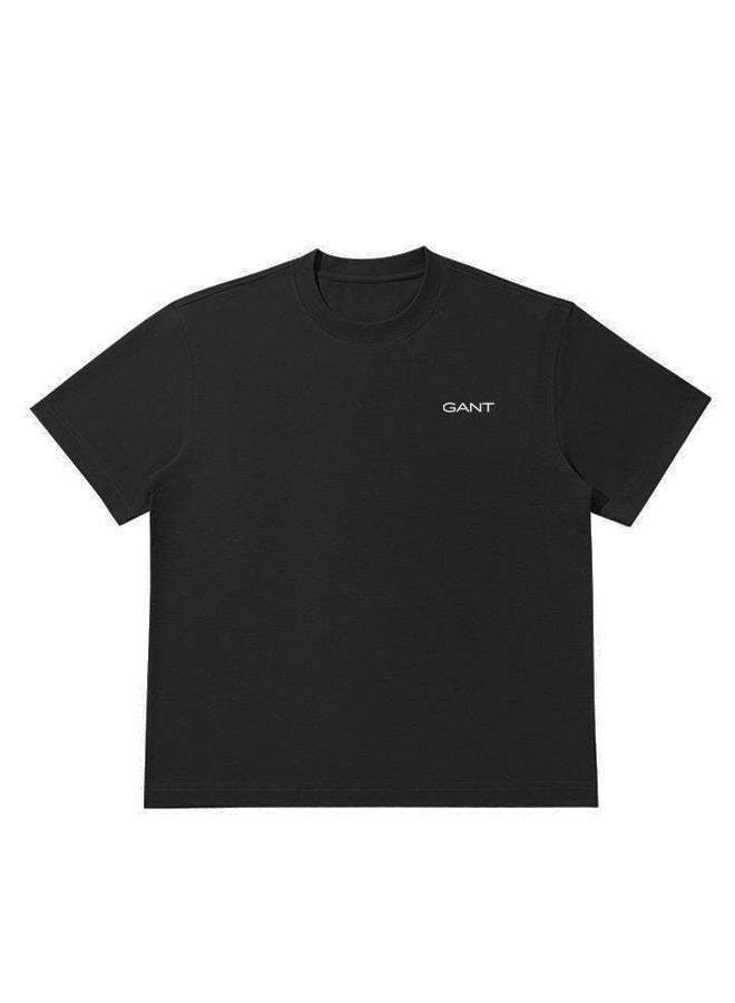 GANT Unisex Classic Cotton Crew Neck T-Shirt 300g - Black - Image 5