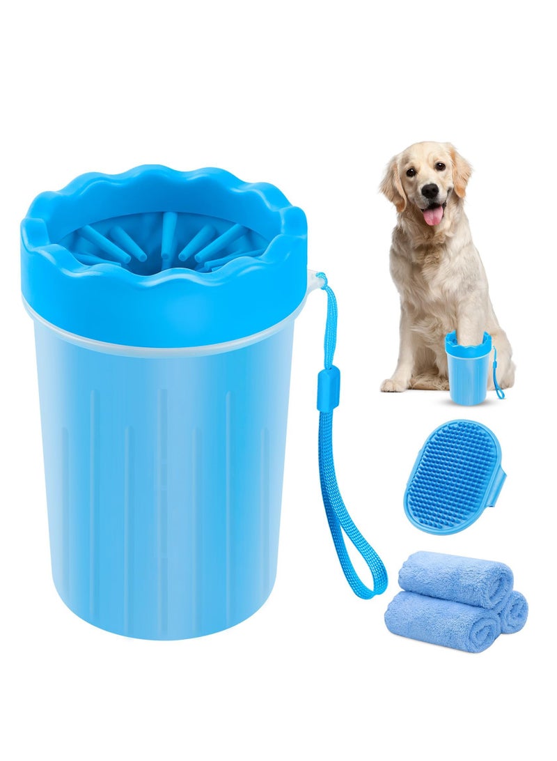 GNAFOTU Dog Paw Cleaner, Washer, Buddy Muddy Pet Foot Cleaner for Small Medium Large Breed Dogs/Cats with 3 absorbent towel - Image 1