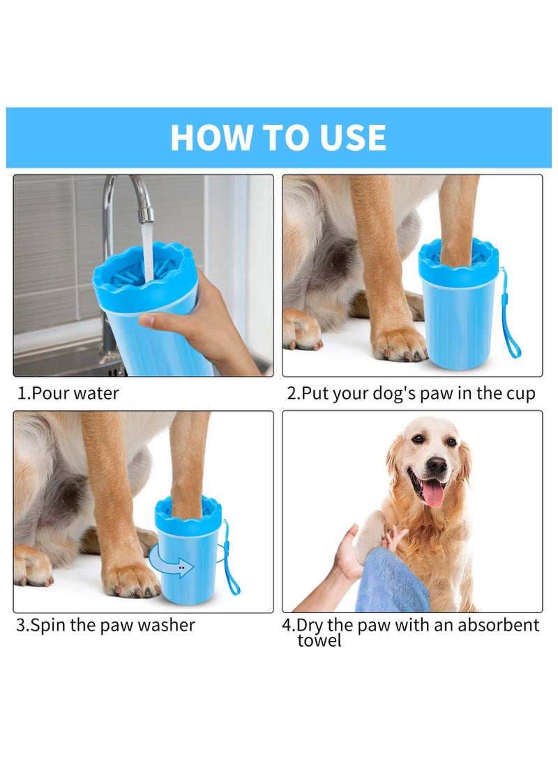 GNAFOTU Dog Paw Cleaner, Washer, Buddy Muddy Pet Foot Cleaner for Small Medium Large Breed Dogs/Cats with 3 absorbent towel - Image 3