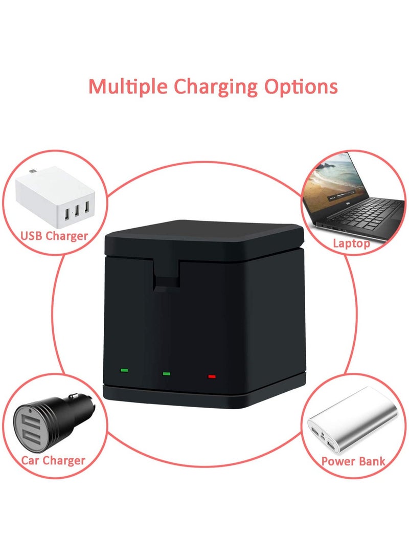 DMK Power AHDBT-901 (1950mAh) 2Pack Battery with 3 Channel LED Type C USB Charger Compatible with Hero 9/10 Battery and Charger - Image 4