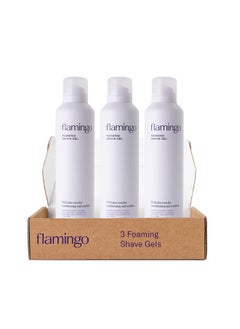 FLAMINGO FLAMINGO Women's Foaming Shaving Gel with Aloe Vera, 6.7oz - 3ct  - Image 1