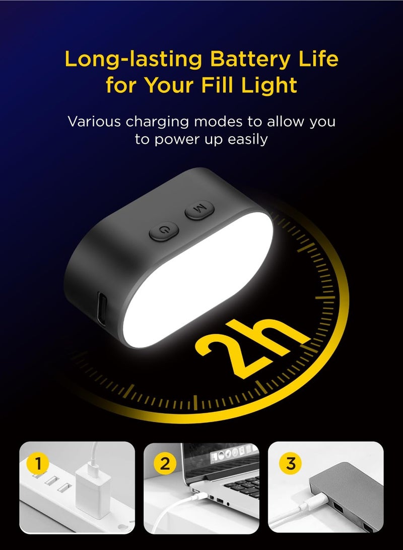 AOCHUAN RGB Magnetic Fill Light for Gimbal LED Video Photography Light 3 Brightness and 7 Color Adjustment for Phone Selfie Live - Image 4