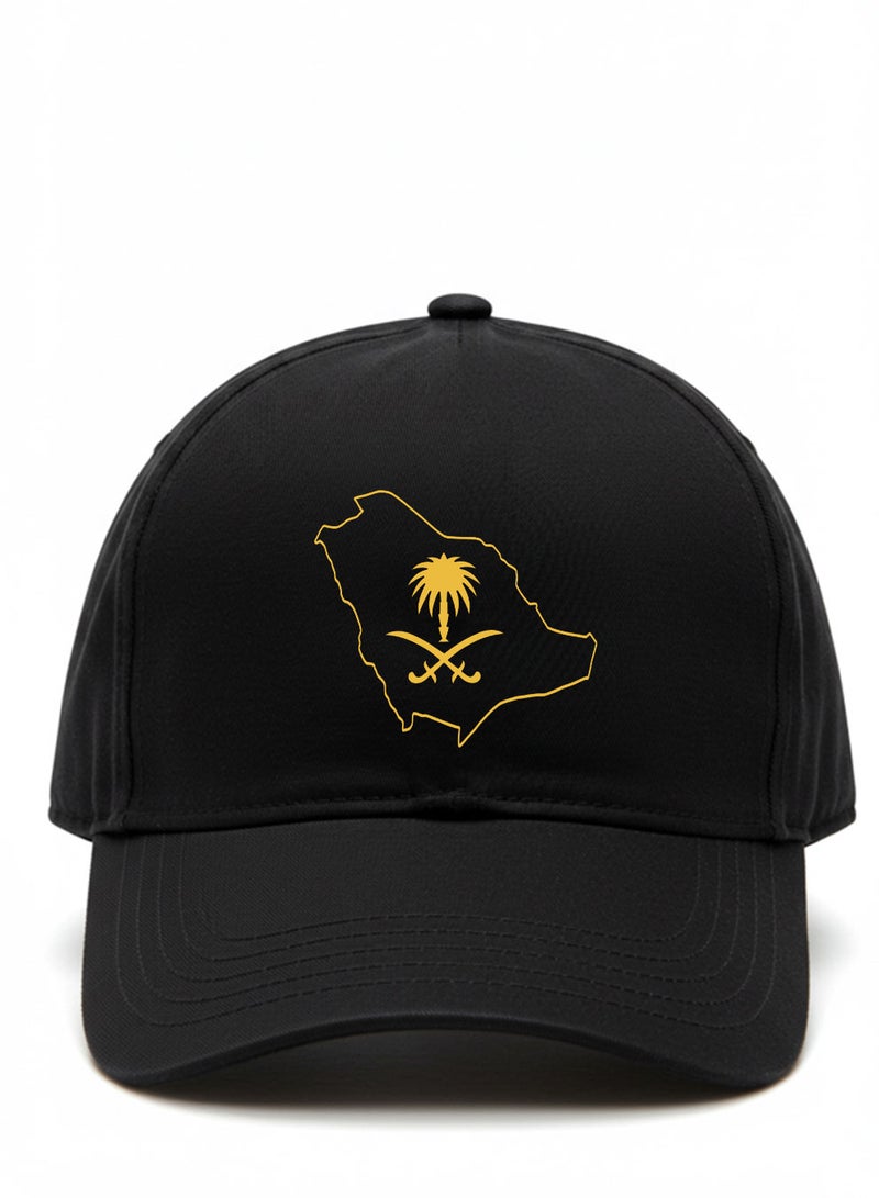 لوحة كاب مصنوع من القطن بتصميم خريطة المملكة لمناسبة اليوم الوطني السعودي وللتعبير عن حب الوطن في كل وقت - Image 5