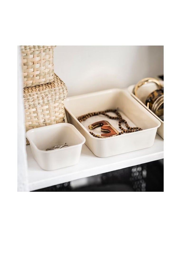 منظم ، بلاستيك / بيج 10 × 10 × 5 سم - Image 3