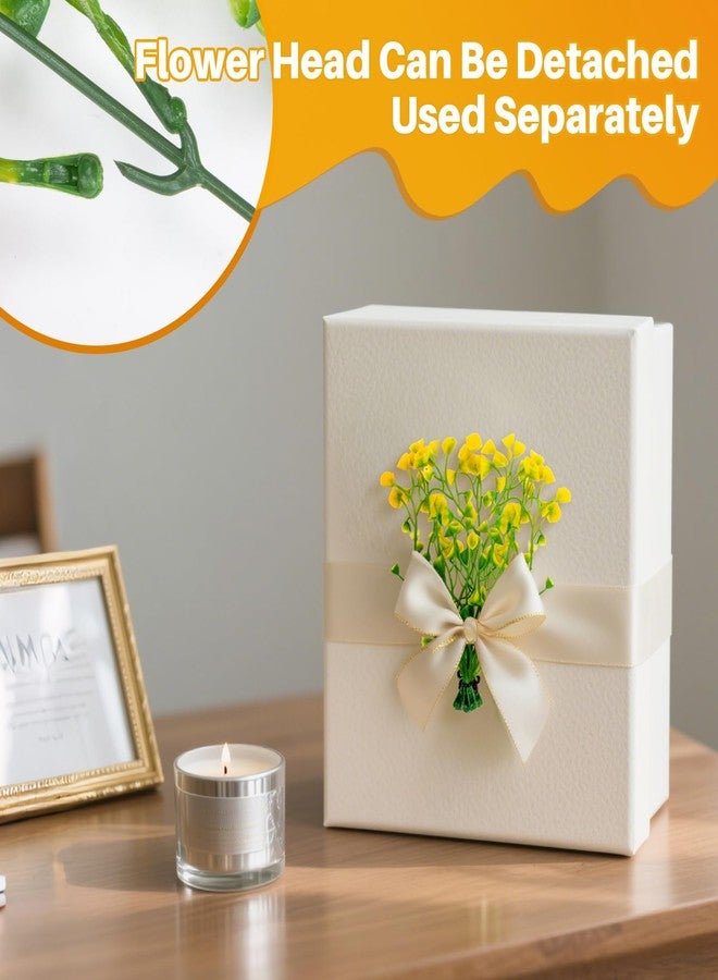 RAINFLOW Thanksgiving Fake Flowers for Decoration - 3PCS Artificial Flowers for Outdoors Fake Plants Indoor Plants Fall Decorations for Home Decor Patio Wedding Decor Thanksgiving Decorations 14.7IN - Image 4
