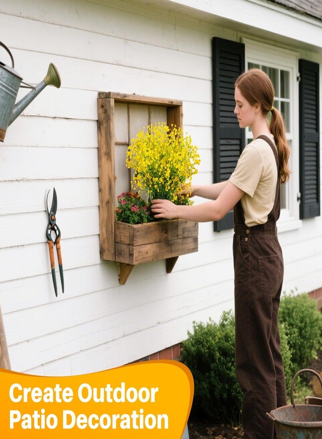 RAINFLOW Thanksgiving Fake Flowers for Decoration - 3PCS Artificial Flowers for Outdoors Fake Plants Indoor Plants Fall Decorations for Home Decor Patio Wedding Decor Thanksgiving Decorations 14.7IN - Image 5