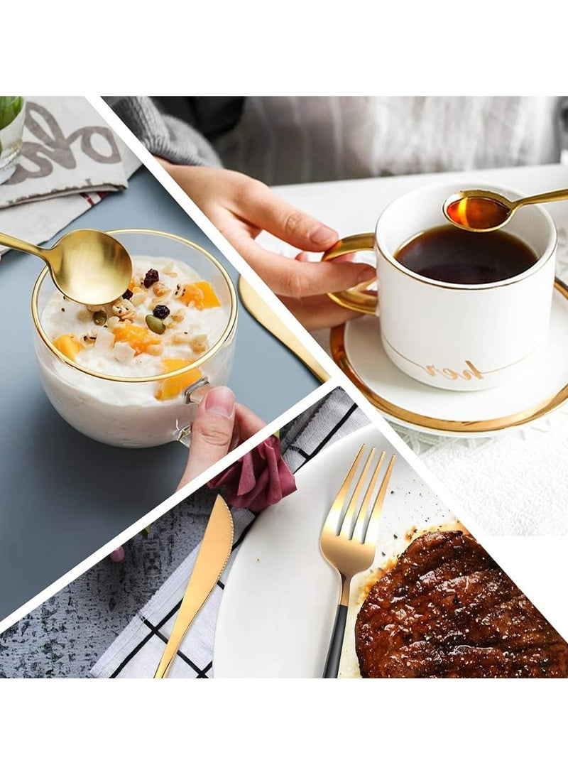 أوزيغالور طقم أدوات مائدة غربي من الفولاذ المقاوم للصدأ 24 قطعة للمطبخ - Image 4