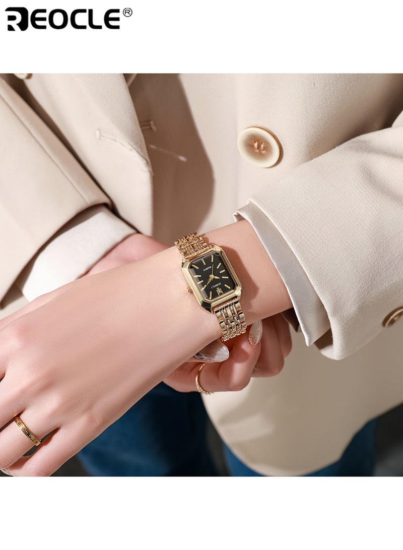 REOCLE Women's Business Rectangle Quartz Watch Luxury  Fashion Analog Wrist Watch or Daily Wear Office Parties Special Occasions - Image 3