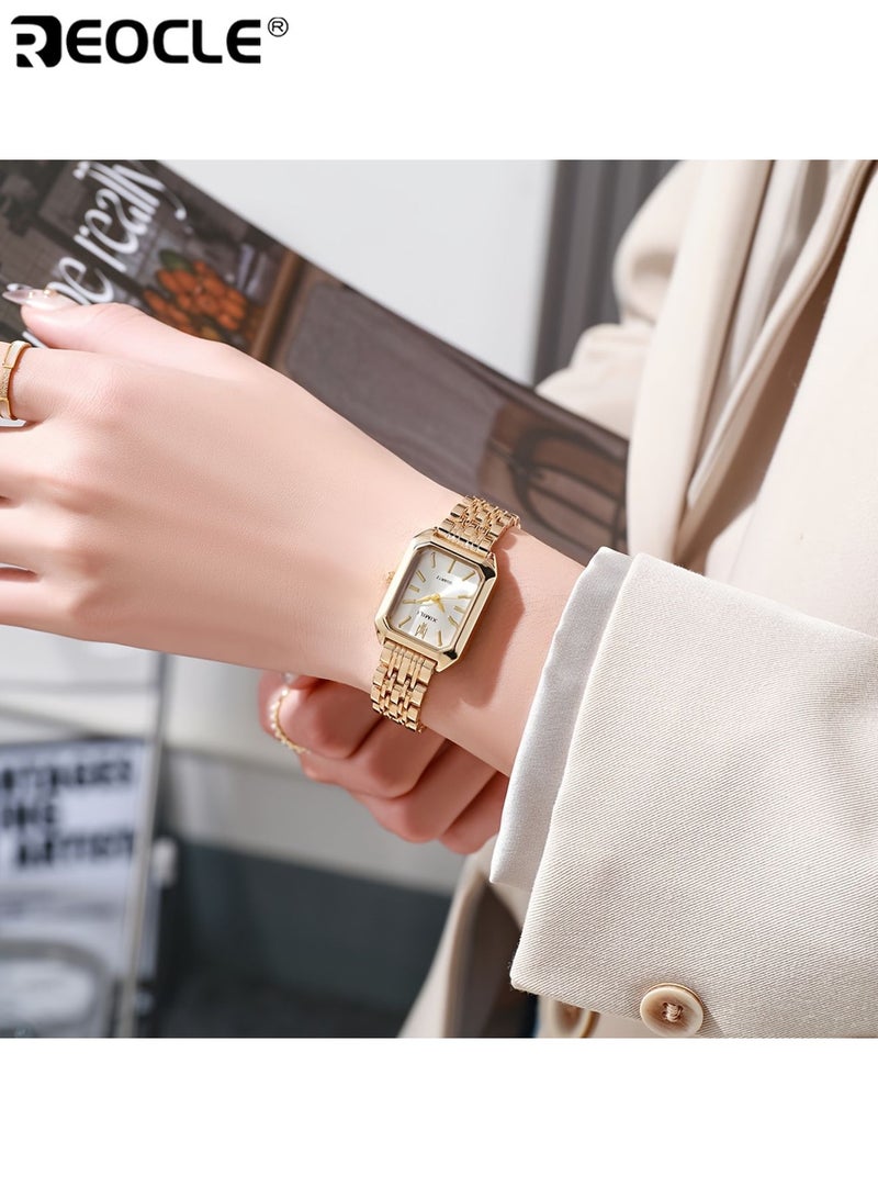 REOCLE Women's Business Rectangle Quartz Watch Luxury  Fashion Analog Wrist Watch or Daily Wear Office Parties Special Occasions - Image 2