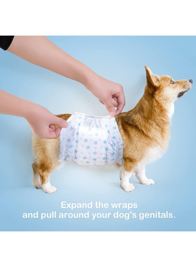 Mumoo Bear Comfortable Male Dog Diapers - 10-Pack Super Absorbent Disposable Male Dog Wraps- Leakproof Belly Wraps for Incontinence, Excitable Urination - Image 3