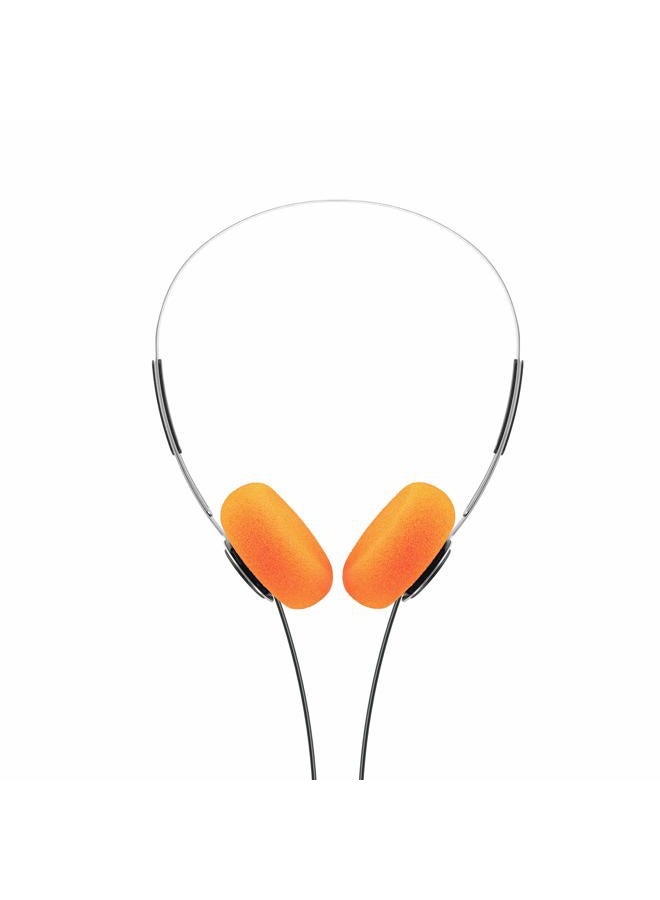 KOSS x Retrospekt P/21 Retro On-Ear Headphones, Retro Orange Foam, Adjustable Headband, Wired 3.5mm Plug, Orange Black and Silver - Image 2