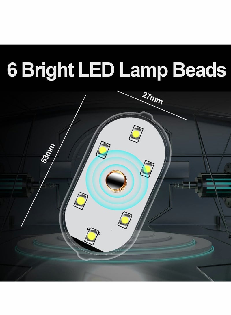 كاست ويف أضواء LED للسيارة الداخلية المحمولة الصغيرة التي تعمل باللمس مع 6 حبات مصباح LED ساطعة - Image 4