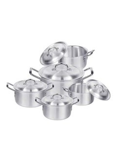 SARA 10-Piece Aluminum Pot Set Silver  - Image 2