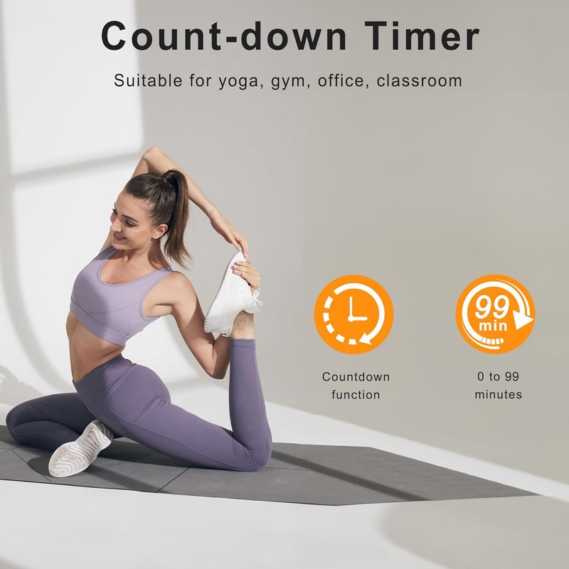 Jall 16" Large Digital Wall Mount Clock, Count Down Timer, Alarm, Big LED, RGB Color, DST, Temperature for Living Room Classroom Desk, Xmas, Birthday Gift for Senior Mom Dad (White Orange, 16 inches) - Image 4