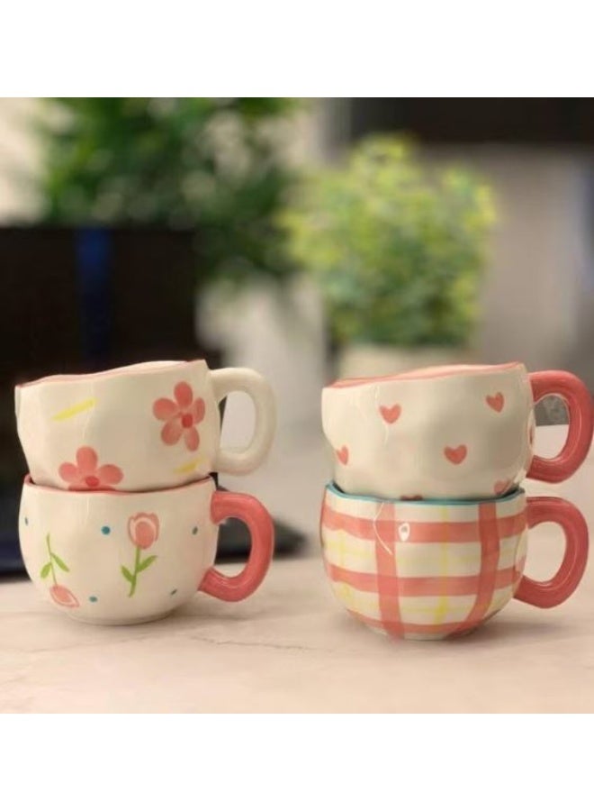 مج بورسلين فاخر متعدد الأشكال والألوان – .كوب شاي أنيق بتصميم فني مميز للمنزل والضيافة - Image 2