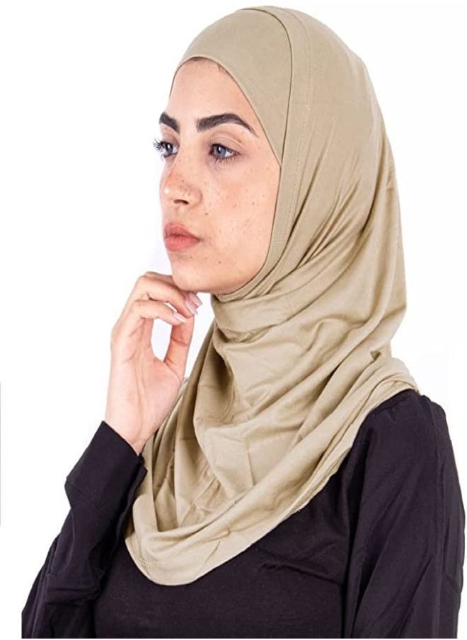 Fatah Syrian Veil Two-Pieces Cotton - Beige 