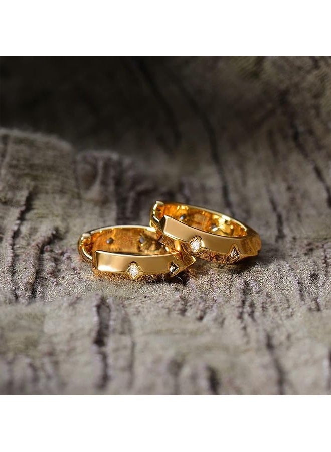 Mevecco Women Huggie Earrings Gold Hoop 14K Gold Filled Small Simple Handmade Hypoallergenic Everyday Jewelry - Image 5