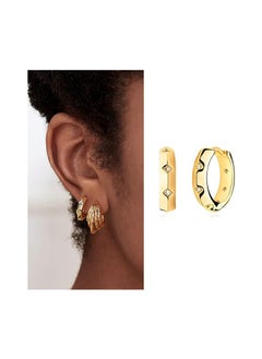 Mevecco Women Huggie Earrings Gold Hoop 14K Gold Filled Small Simple Handmade Hypoallergenic Everyday Jewelry  - Image 3