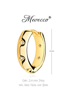 Mevecco Women Huggie Earrings Gold Hoop 14K Gold Filled Small Simple Handmade Hypoallergenic Everyday Jewelry  - Image 4