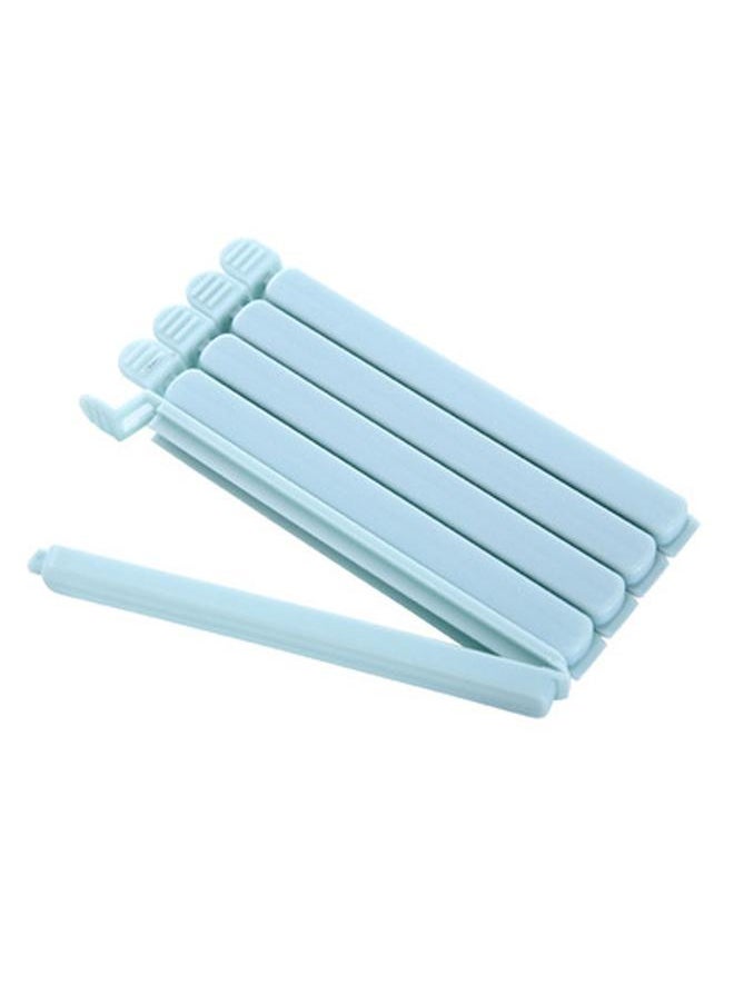 Thoraya 5Pcs Food Bag Sealing Clip Plastic Snack Package Storage Reusable Portable L Blue  - Image 2