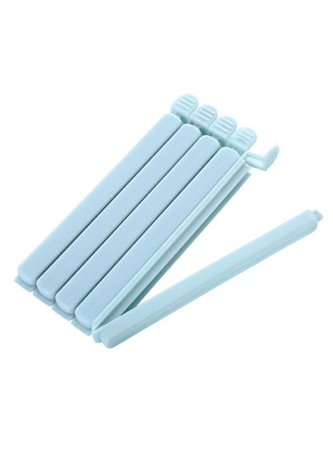 Thoraya 5Pcs Food Bag Sealing Clip Plastic Snack Package Storage Reusable Portable L Blue  - Image 3