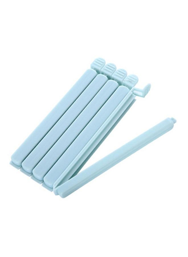 Thoraya 5Pcs Food Bag Sealing Clip Plastic Snack Package Storage Reusable Portable L Blue  - Image 4