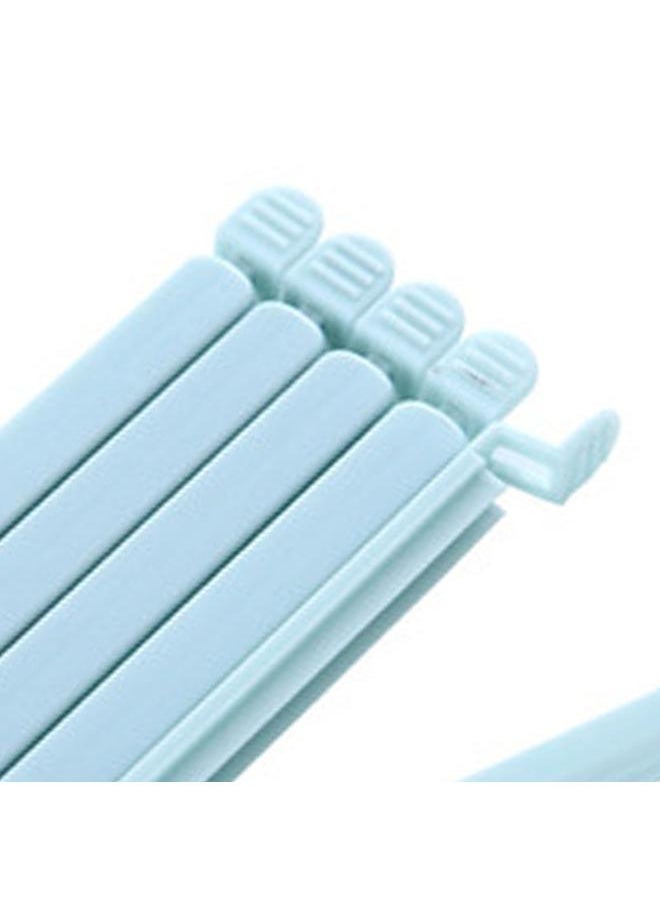 Thoraya 5Pcs Food Bag Sealing Clip Plastic Snack Package Storage Reusable Portable L Blue  - Image 5