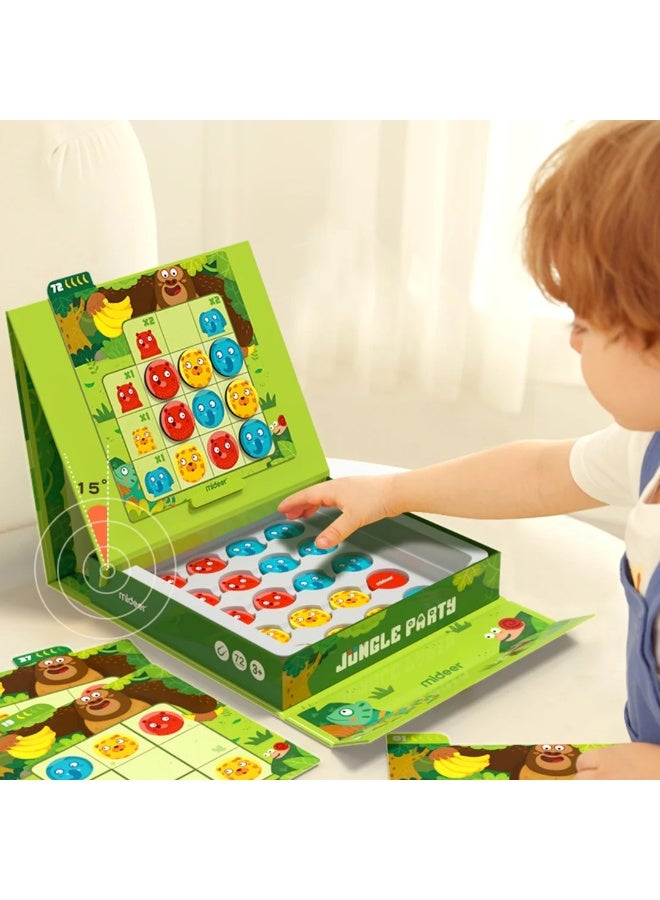 MiDeer Magnetic Sudoku Sports Day Level 4 Puzzle Game for Kids 6+, Educational Logic Board Game with 48 Challenge Cards, Sports Theme Brain Teaser Toy - Image 4