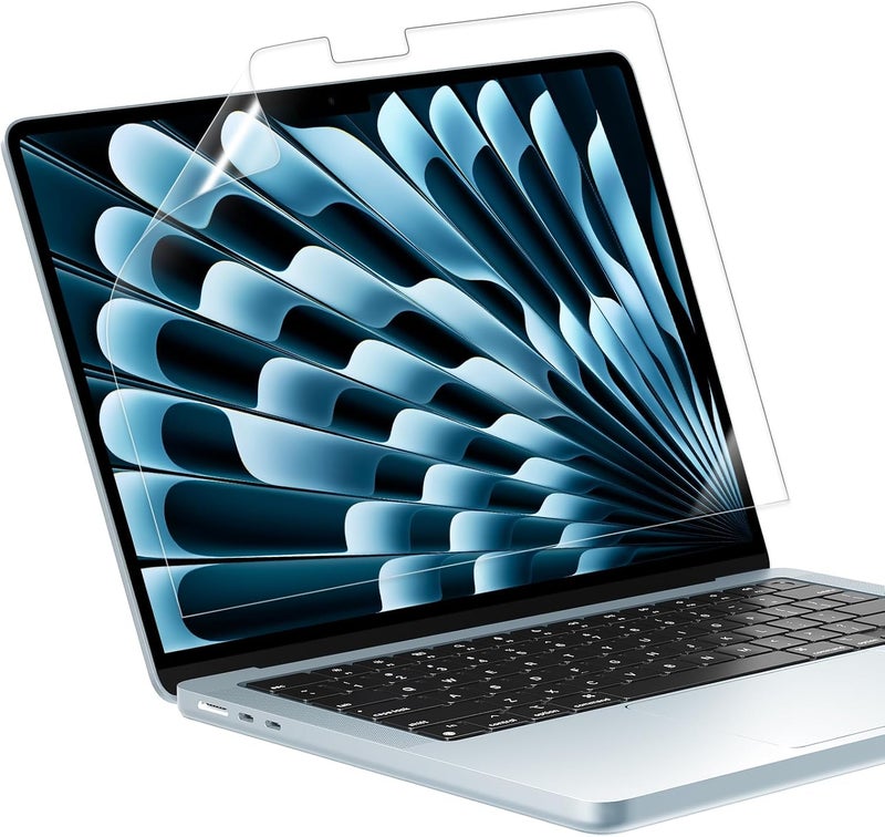 OJOS Screen Protector Compatible with 2025 2024 2023 MacBook Air 15 inch M2 M3 M4 A3241 A3114 A2941 Anti-Fingerprint 5H Hardness (Clear) - Image 1