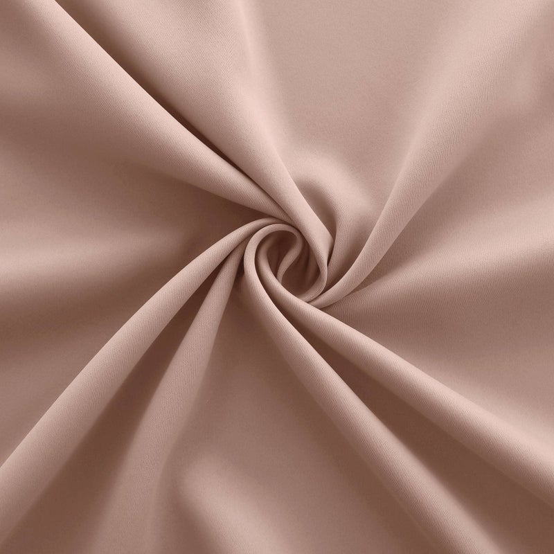 KOUFALL Dusty Pink Rose Curtains for Girls Room Decor 2 Panels Grommet Window Blackout Insulated Thermal Light Blocking Darkening Neutral Solid Curtain for Bedroom Nursery Soft Pale Blush 54 Length - Image 5