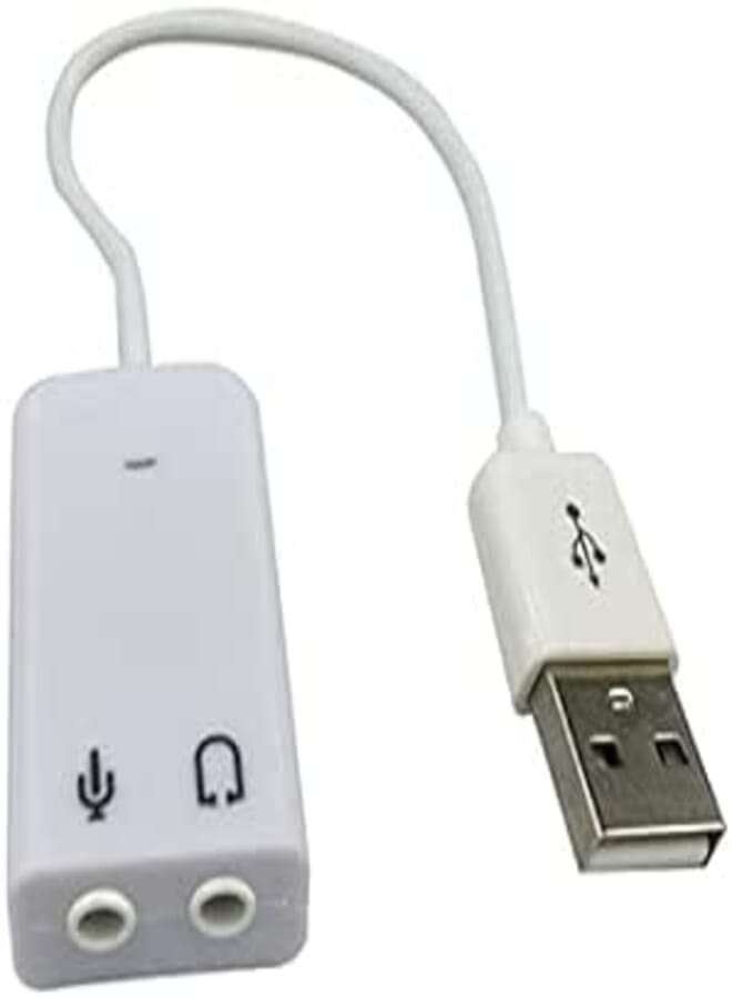 REES52 REES52 USB to 3.5mm Mic and Headphone Jack Stereo Headset Audio Adapter USB Sound Card 7.1