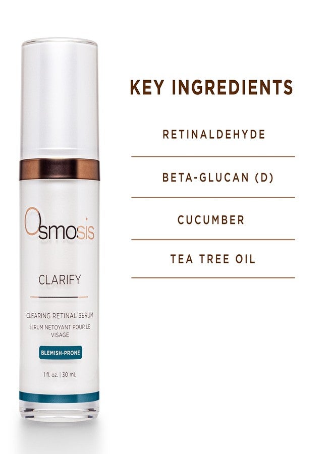 Osmosis Omsosis CLARIFY Clearing Retinal with Vitamin A Serum, Calms and Soothes, for Acne, Pigmented, Oily, and Blemish-Prone Skin, 1 Fl Oz - Image 4