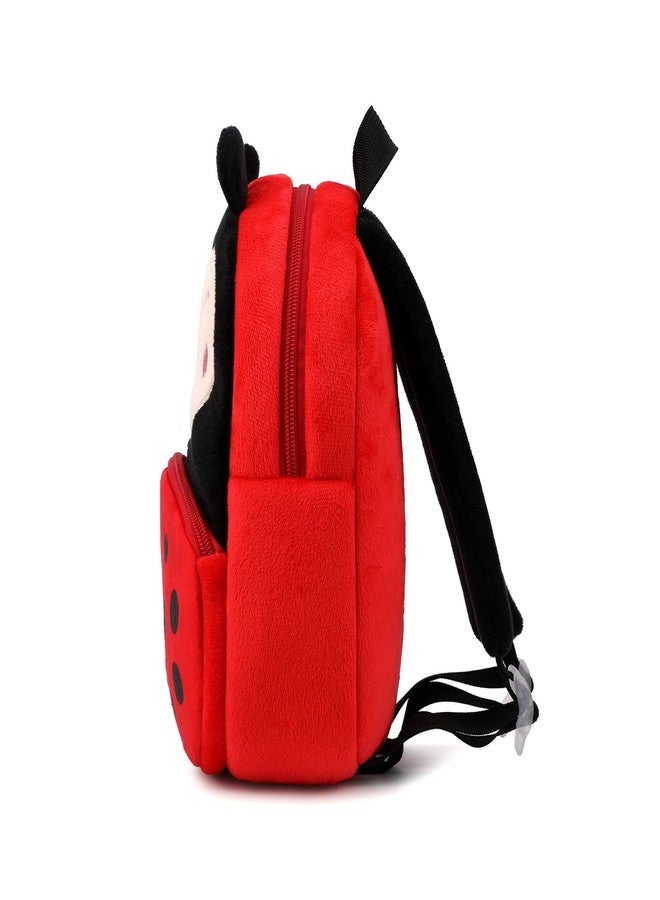 BEFUNIRISE حقيبة ظهر صغيرة للأطفال من BEFUNIRISE، مناسبة للأولاد والبنات، حقيبة ظهر صغيرة لطيفة وناعمة من القطيفة على شكل حيوان كرتوني للأطفال من عمر سنتين إلى ست سنوات (الخنفساء). - Image 2