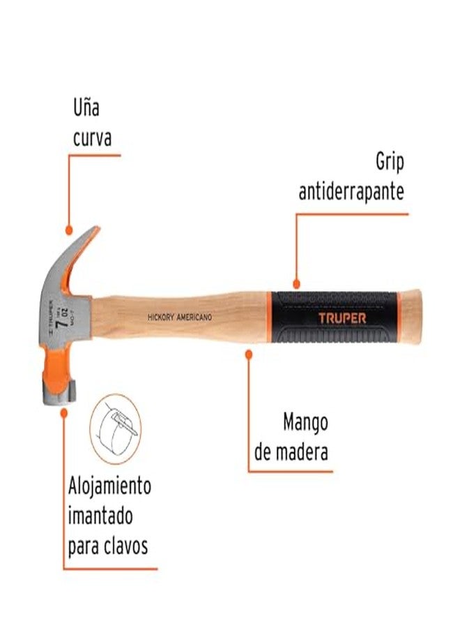 TRUPER MO-16X Polished Curved Claw Professional Hammer 16Oz(454g) Handle 13 3/4"(379mm) - Image 3