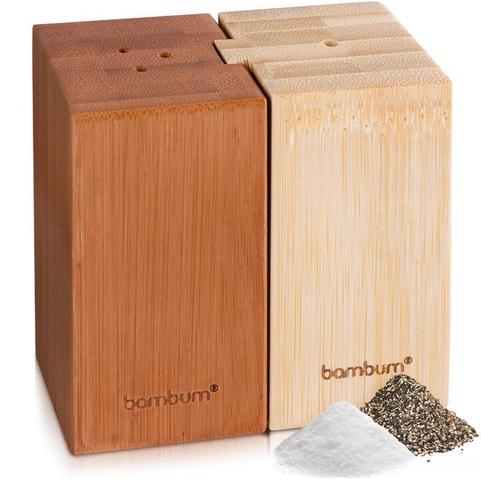 POZOLE CUTE WOOD SALT AND PEPPER SHAKERS NATURAL BAMBOO MODERN FARMHOUSE DECOR IDEAL FOR HOME WEDDINGS AND RESTAURANTS THOUGHTFUL GIFT FOR WOMEN
