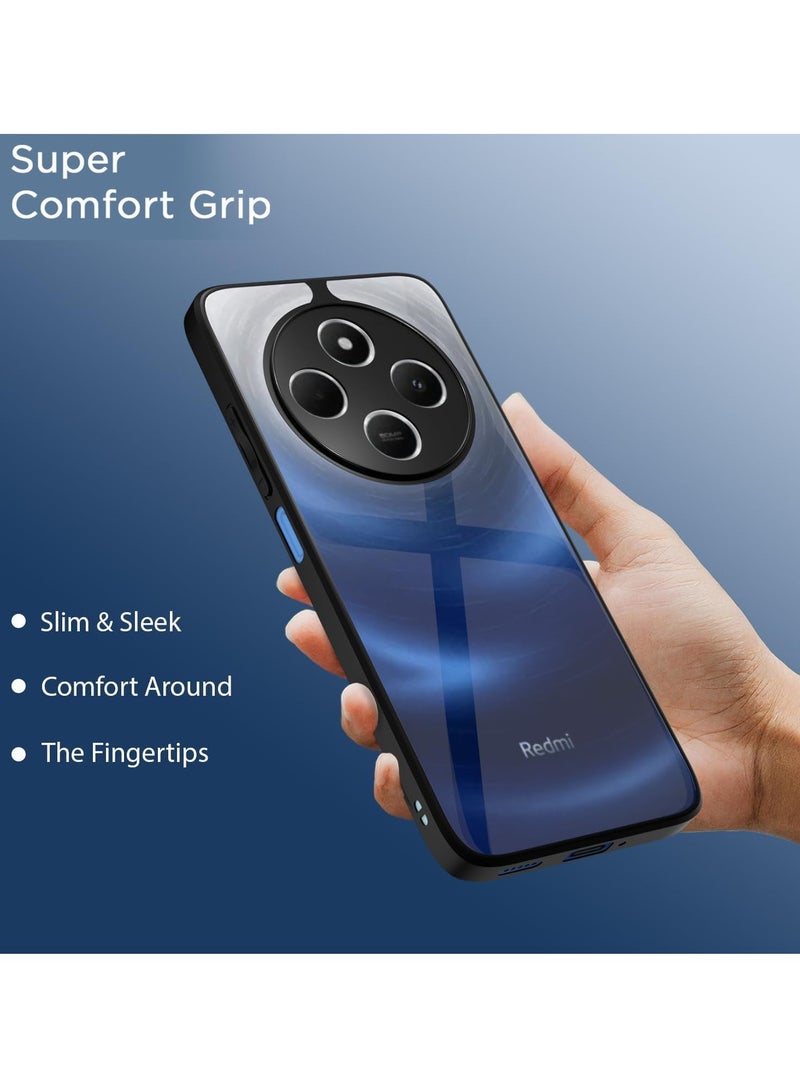 Compatible with Xiaomi Redmi 14C 4G/Poco C75 Case Transparent Grade Shockproof Anti-Yellowing, Slim Protective Phone Case Full Bumper Cover With Camera Lens Protective - Black - Image 4