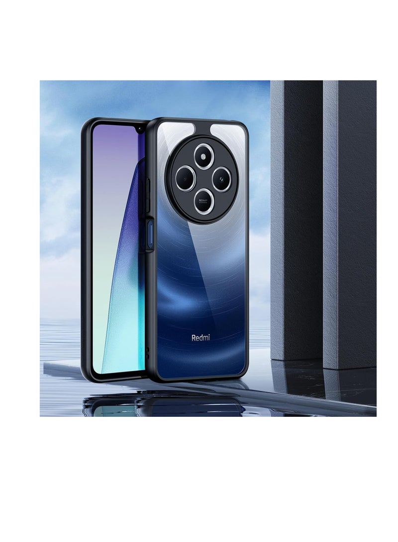 Compatible with Xiaomi Redmi 14C 4G/Poco C75 Case Transparent Grade Shockproof Anti-Yellowing, Slim Protective Phone Case Full Bumper Cover With Camera Lens Protective - Black - Image 1
