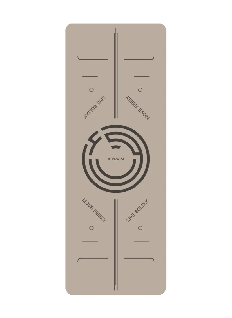 KAWN.YOGA Beige Mat. Non-Slip. Strap Included. High Performance Material Exercise Mat Ideal For Hiit, Plates, Yoga And Other Workouts