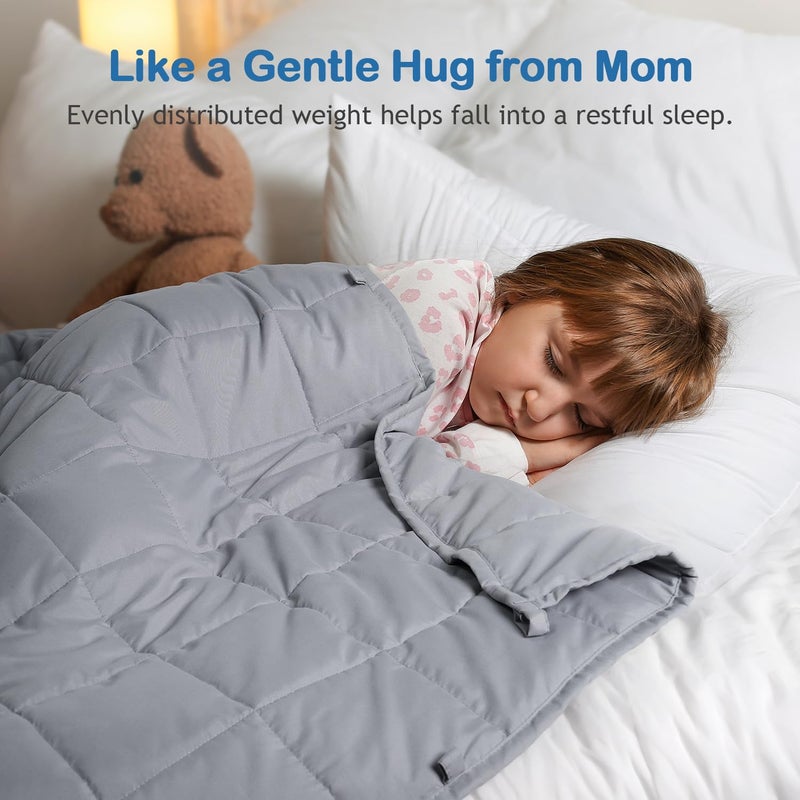 Kivik Weighted Blanket 3 lbs  Small Weighted Blanket 3 Pounds  Mini Heavy Blanket Thorw  Breathable Cooling & Warm Blankets  Machine Washable  36x48 Inches Grey - Image 2