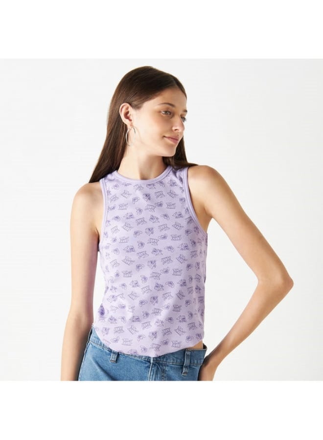 SP Characters All-Over Tom and Jerry Print Tank Top  - Image 3