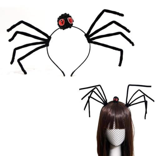 TLISMI Halloween Spider Headband for Girls & Women – Creepy Black Spider with Red Eyes & Bendable Legs | Fun Scary Costume Hair Accessory for Kids, Trick-or-Treat, Cosplay, Parties & Dress-Up - Image 1