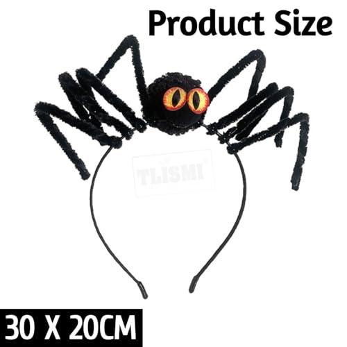 TLISMI Halloween Spider Headband for Girls & Women – Creepy Black Spider with Red Eyes & Bendable Legs | Fun Scary Costume Hair Accessory for Kids, Trick-or-Treat, Cosplay, Parties & Dress-Up - Image 3